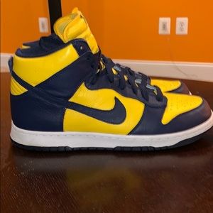 Nike Dunk High Navy Blue/Yellow sz 13